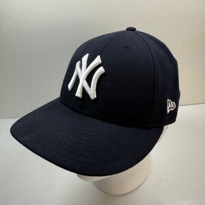 New York Yankees Fitted Hat Size 7 1/8 New Era On Field Cap Navy Blue MLB